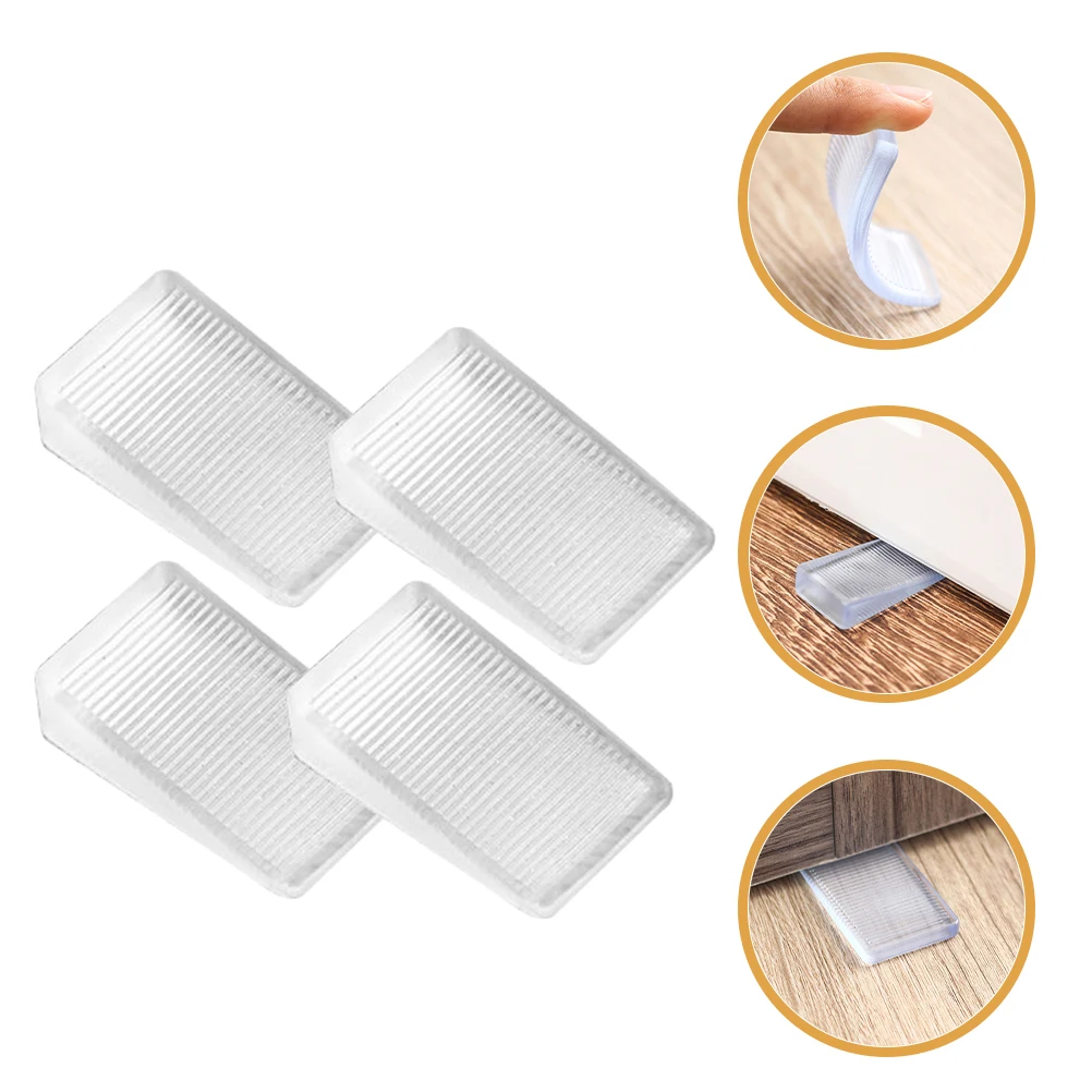 

4pcs Furniture Leveling Rubber Wedge Shims Tables Chairs Cabinets Non-Slip Floor Protectors Durable Easy Install Leveler Tool