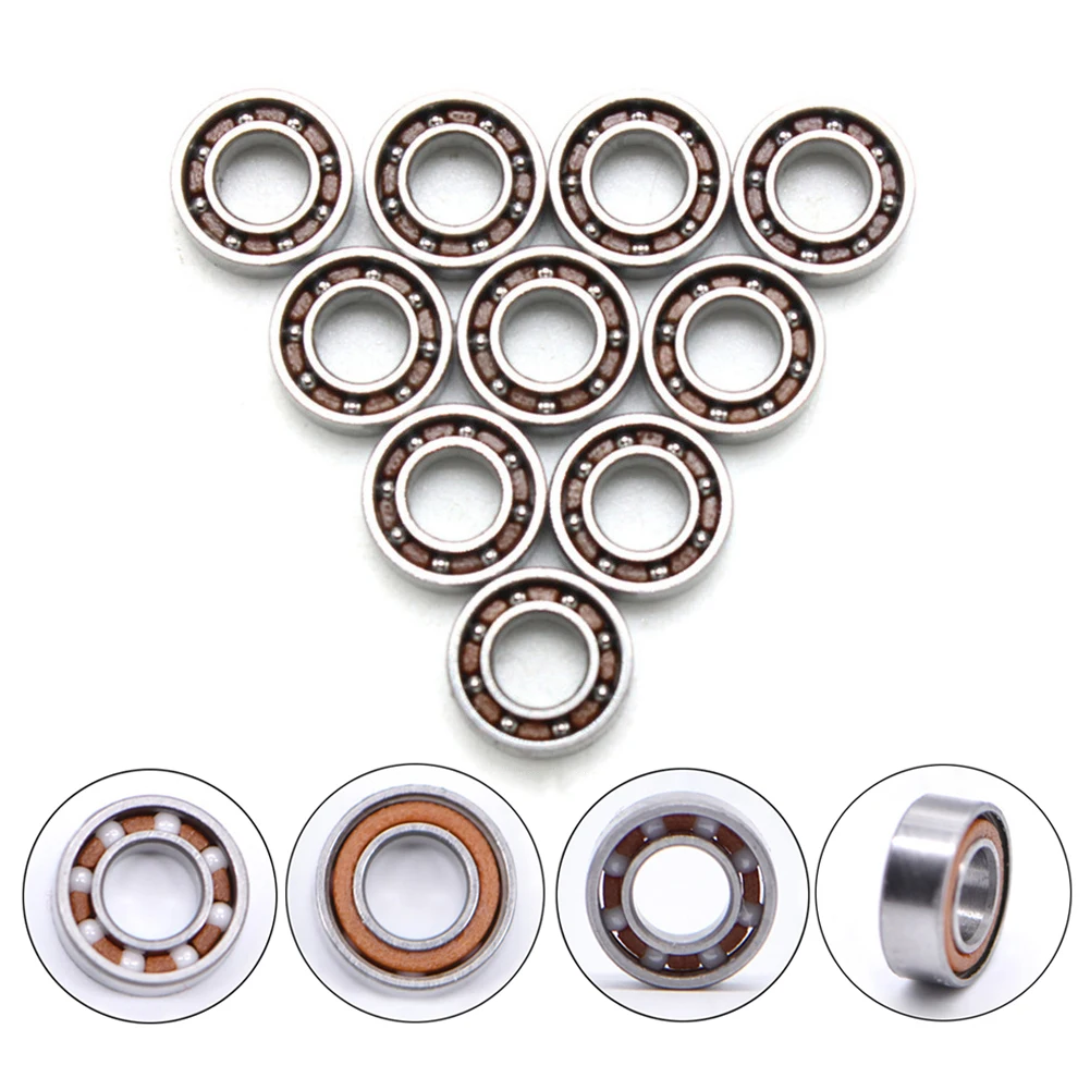 10Pcs Dental Bearing Ceramic For NSK High Speed Handpiece SR144 Air Turbine Micro Motor Cartridge Rotor Bearings With Dust Cover