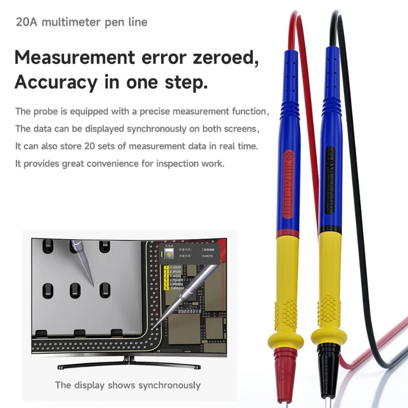 メカニック 38MP HDMI 顕微鏡カメラ マルチメーターペン付き デュアルディスプレイ同期画面 PCB 溶接および電気ビデオ測定用