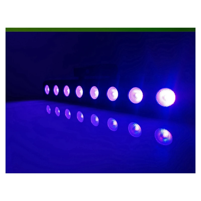 2X 8 LED RGBW 4IN1 DMX Wall Wash Lamp DJ Disco Party Par Stage Light Effect For Dance Bar Holiday Decorate(EU Plug)