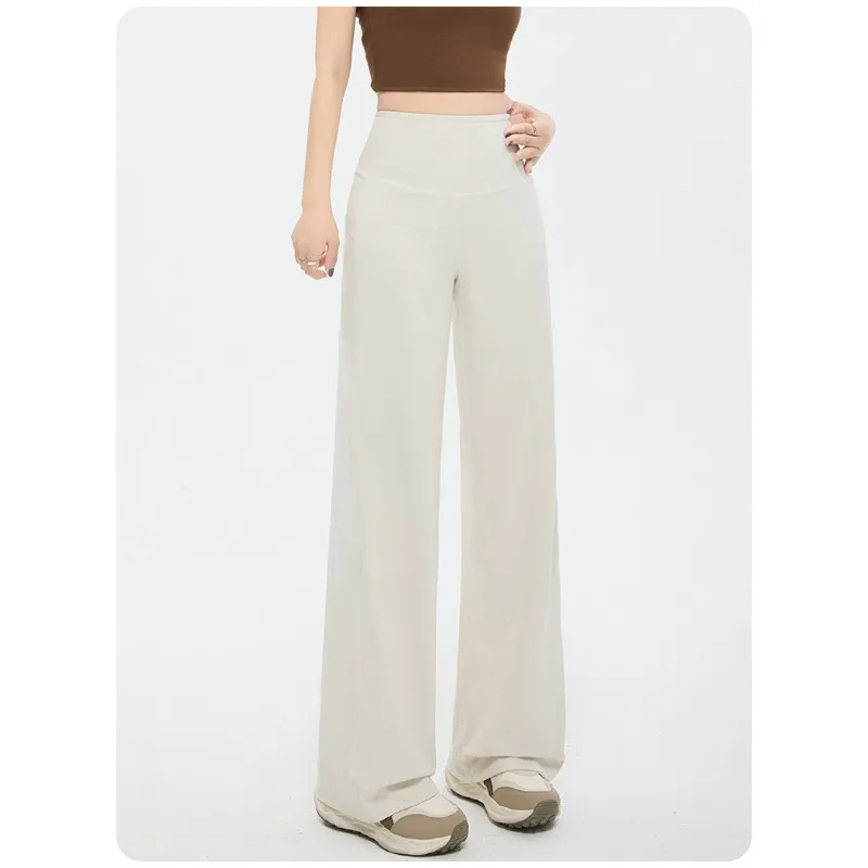 High Waist Wide Leg Sports Pants Women's Quick Dry Loose Straight Casual Dance Running Fitness Women Long Trousers