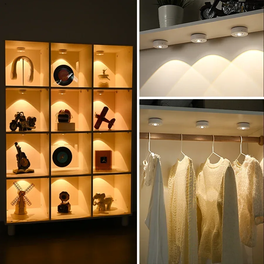 Veilleuse LED sans fil, télécommande RVB, lampe sous armoire, aste, lumière à intensité variable, chambre, Cisco, garde-robe, document