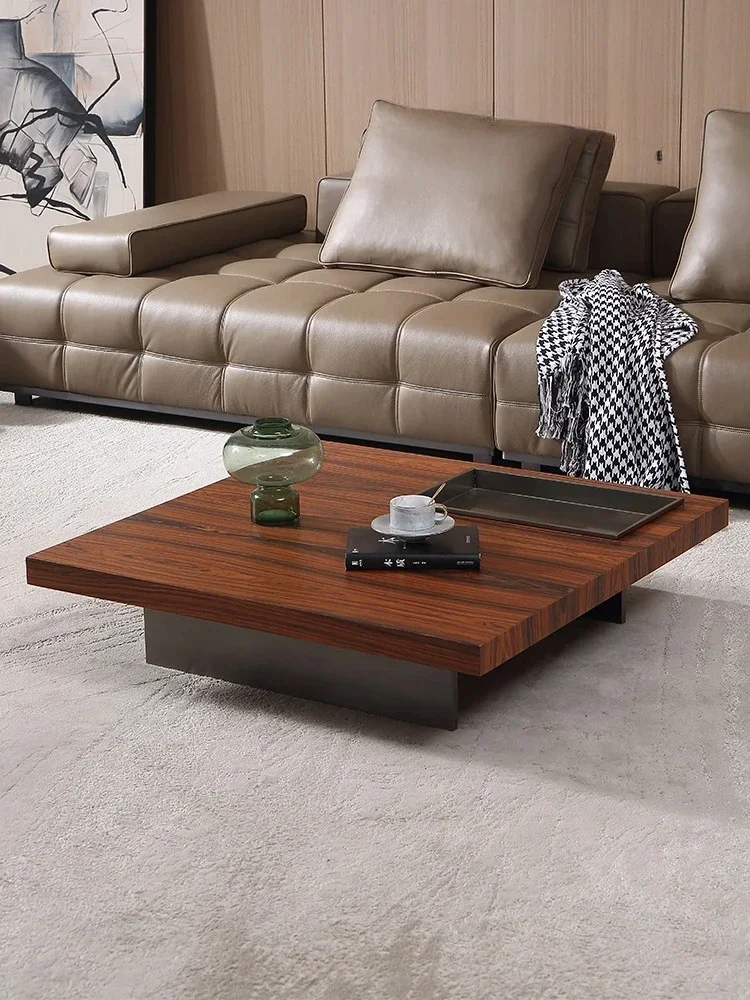 Nordic Solid Wood Antique Style Coffee Table Simple Square Tea Table