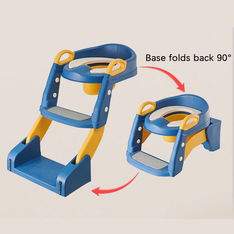 Faltbares Babytöpfchen, Toilettensitz, Töpfchentrainingssitz für Kinder mit Tritthockerleiter, Jungentöpfchen, tragbare Toilette