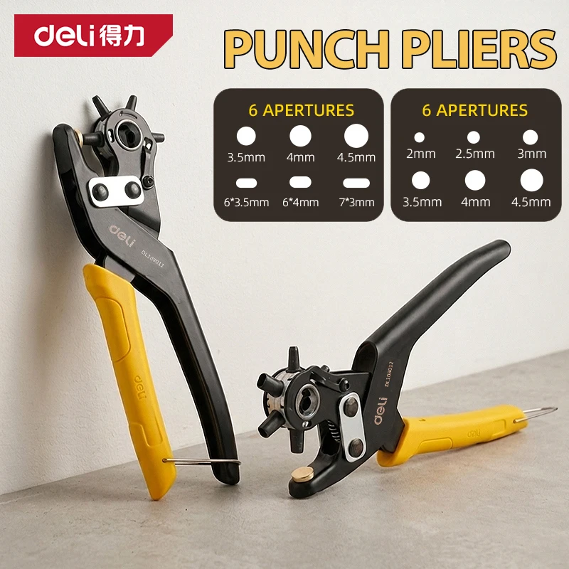 Leather Craft Tools Belt Hole Punch Plier Eyelet Puncher Revolve Sewing Machine Setter Tool Watchband Strap Household Paper DIY