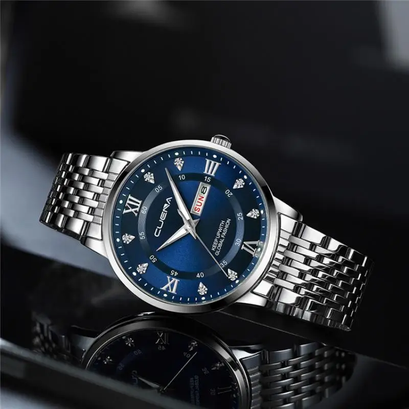 Top Brand Luxury Crystal Men Watch Waterproof Casual Date Fashion Business Clock Full Steel Quartz Wristwatch Relogio Masculino