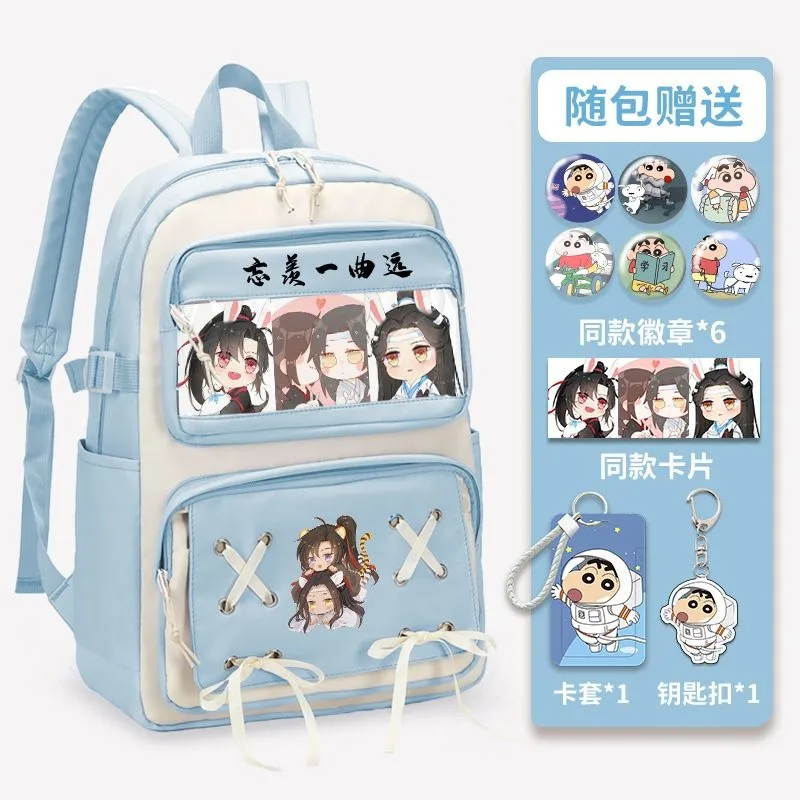 

32×48×18cm Black Blue Purple, Grandmaster of Demonic Cultivation, Mo dao zu shi, Teens School Bags, Anime Backpacks Girls Boys