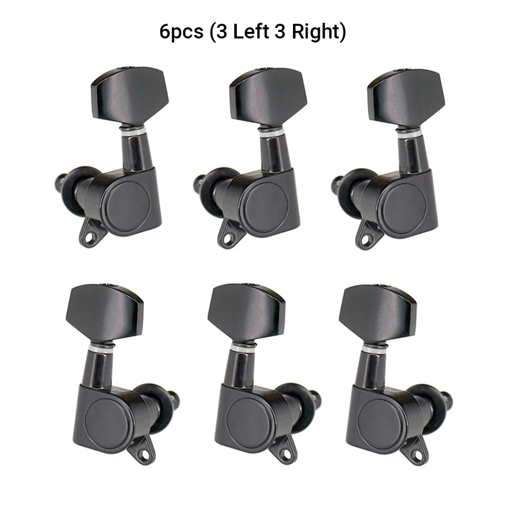 6pcs Sealed Guitar String Pegs Locking Tuners 3L3R Tuning Pegs String Tuners Electric Acoustic Guitar Tuner Machine Heads Knobs