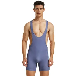 TAUWELL-Men's New FITNESS WRESTLING SLET BODYSUIT