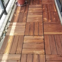 Balcony Wood Floor Outdoor Plastic Wood Splicing Courtyard Solid Wood Floor Garden Anti-corrosion Wood Transformation