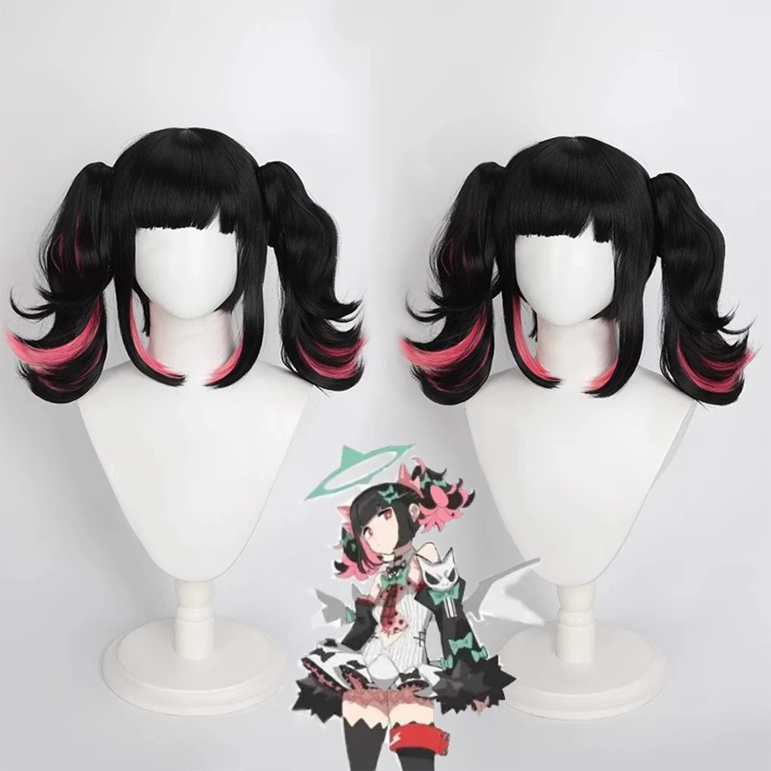 peruca-cosplay-black-pink-com-rabo-de-cavalo-duplo-destacavel-presilha-de-tigre-simulacao-de-couro-cabeludo-cabelo-sintetico-resistente-ao-calor-para-role-play-de-jogos