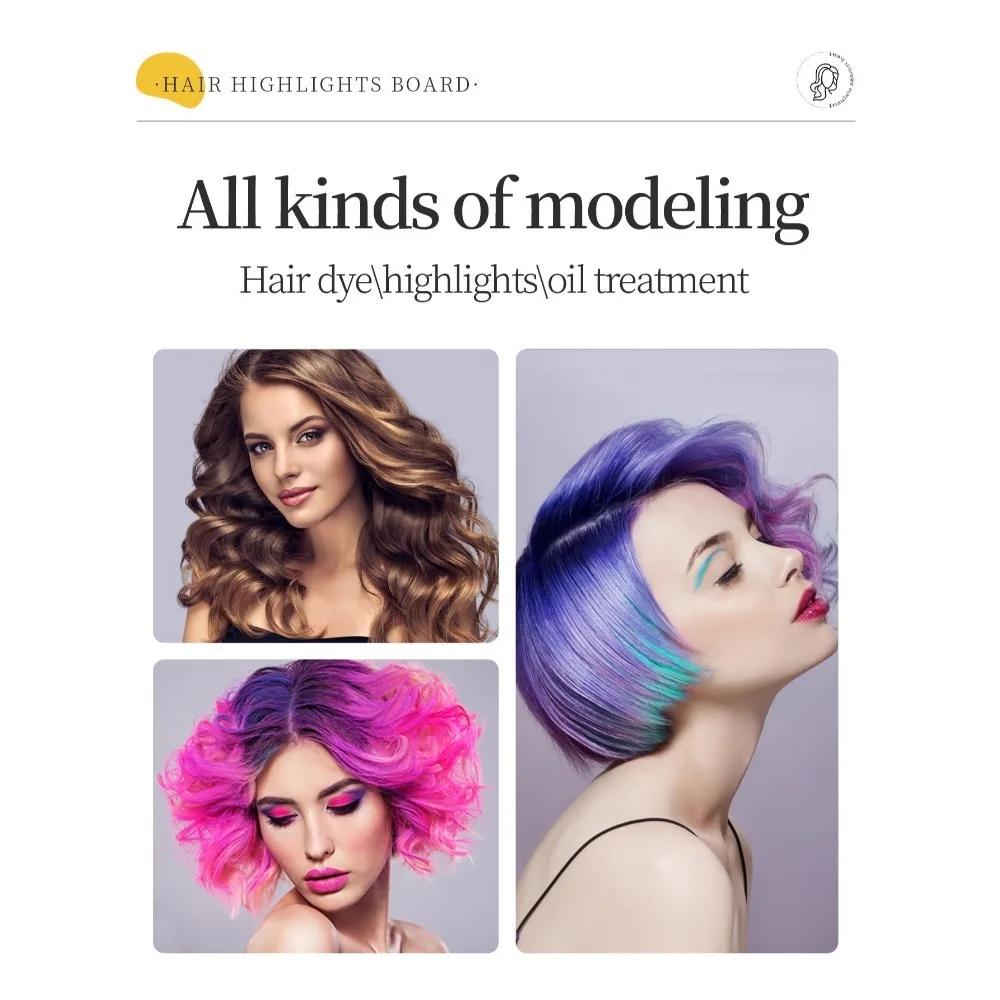 

3/8pcs Professional Hair Styling and Highlight Dyeing Set Ear Protector Hairdressing Tools Hair Dye Brush Mixing Stick