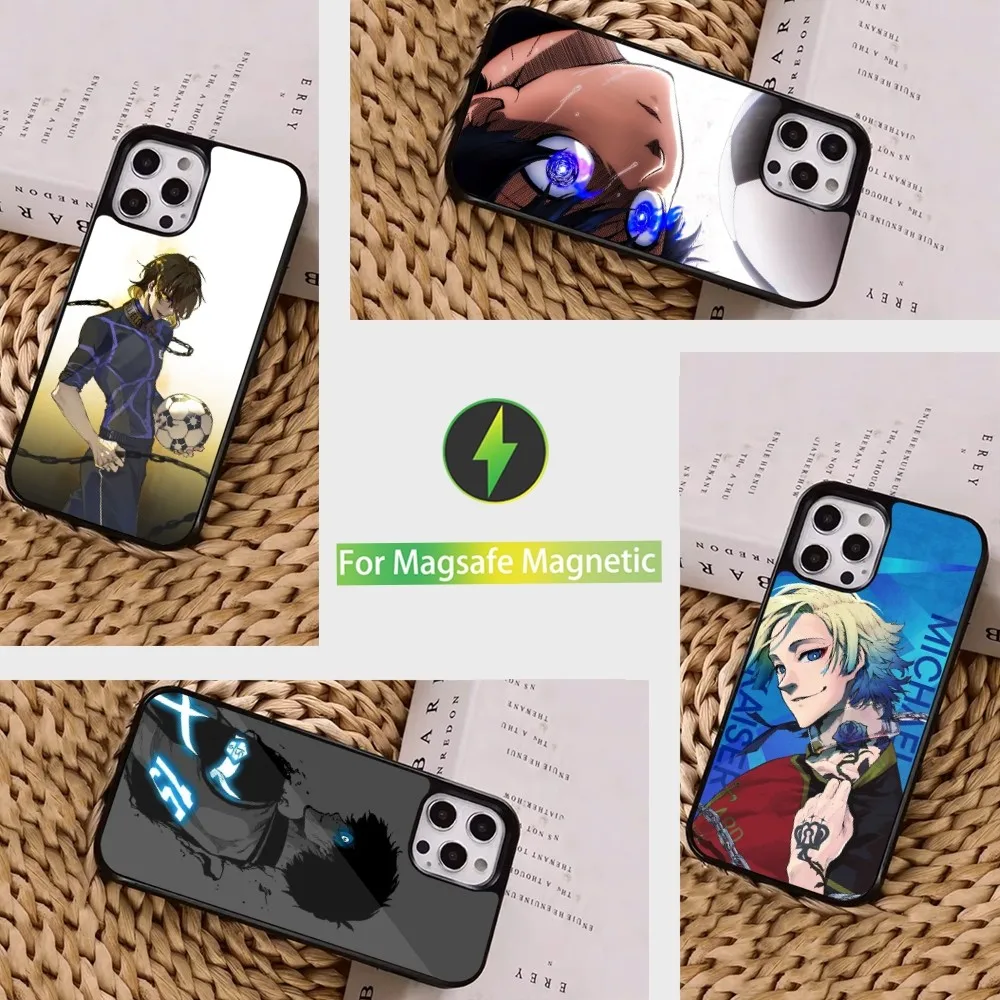 Anime B-Blue L-Locks Phone Case  For iPhone 16,15,14,13,12,11,Pro,Max,Plus,Mini, Magsafe,Magnetic Wireless Charging Case