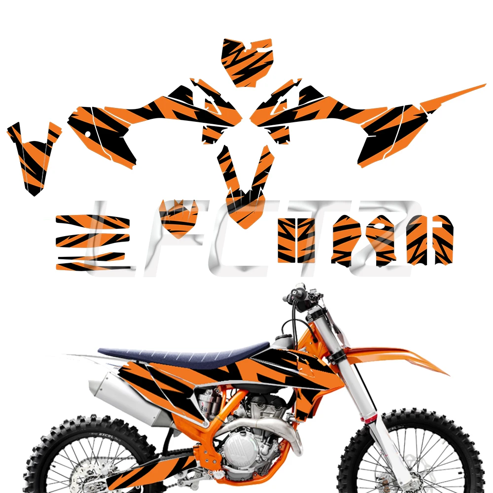 Motocross Background Full Graphics Decals Stickers Kit Fit for SX 65 SX65 2016 2017 2018 2019 2020 2021 2022 Number Custom