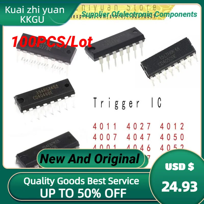 

100PCS/Lot New And Original CD4017BE CD4007 CD4011 CD4012 CD4013 CD4017 CD4027 CD4046 CD4047 CD4001 DIP16 DIP14 Quality Goods