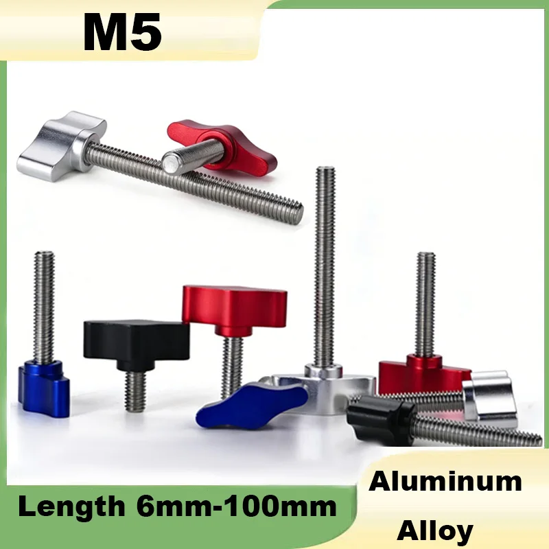 1 Stück M5 Aluminiumlegierung Schmetterlingsförmige Schrauben Verstellbarer Griffknopf Spannschrauben für Fotografie-Kamerastativ