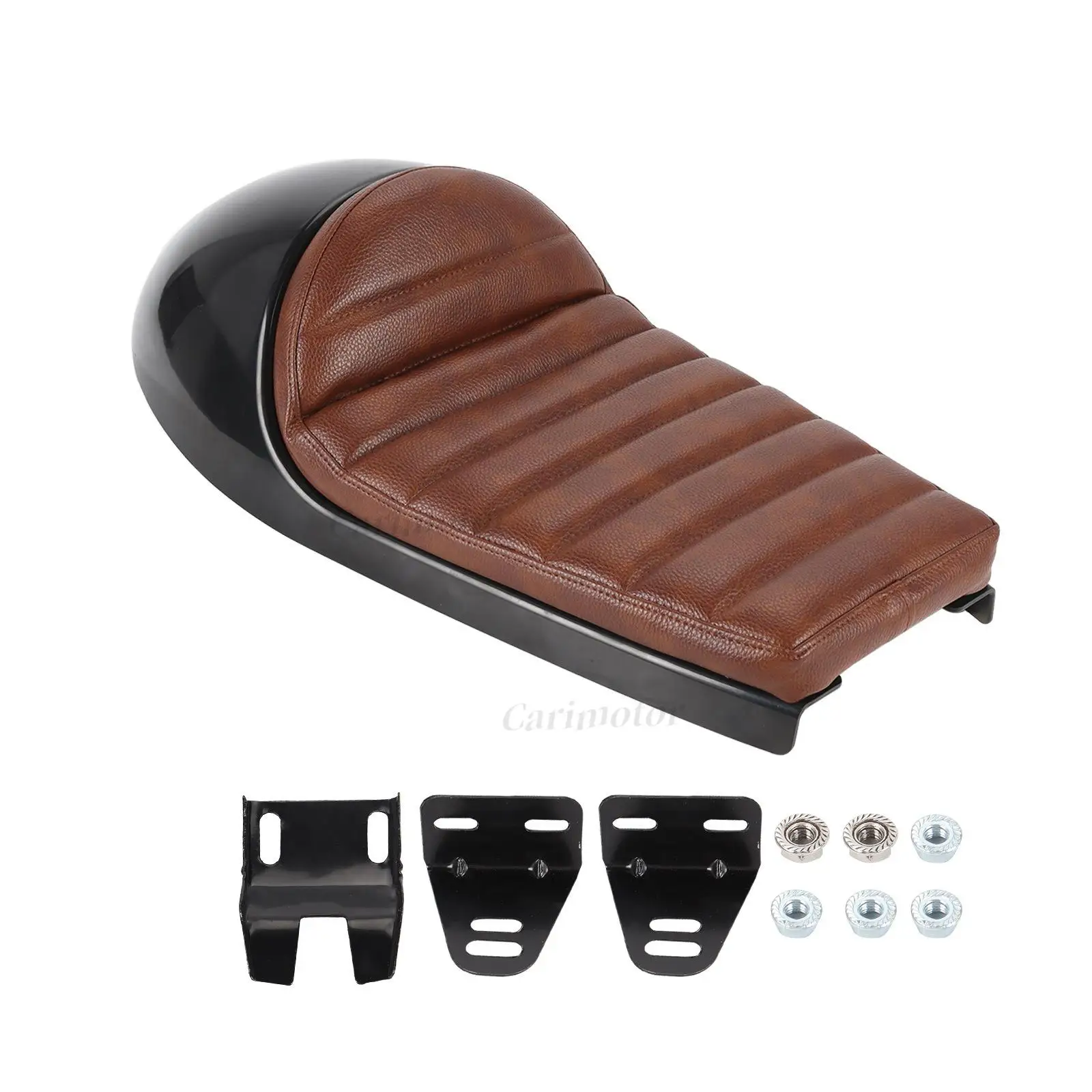 

Motorcycle Rear Cafe Racer Seat Flat Brat& Hump Saddle For Yamaha Honda CB Suzuki GS