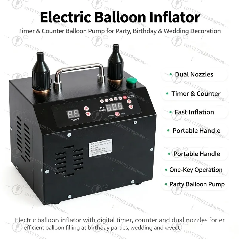 Timed Quantitative Electric Balloon Inflator Pump Balloon Filling Machine For Wedding Birthday Party Decoration