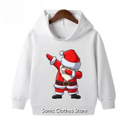 Christmas Santa Claus Hoodies 3D Print Sweatshirts Boys Girls Unisex Hooded Sweatshirt Kids Fashion Cartoons Oversized Coat