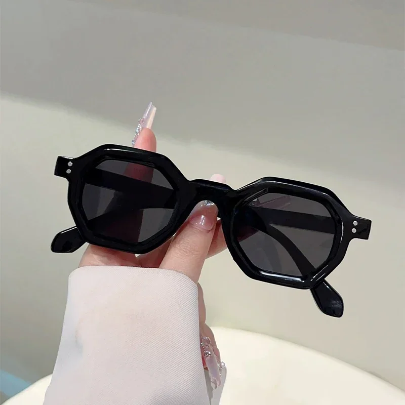 KAMMPT Polygon-Sonnenbrille, 2025, neue Mode, Bonbonfarben, Rand, Outdoor-Sonnenbrille, Damen, trendiges Markendesign, lässige Dekor-Sonnenbrille – Detail 9