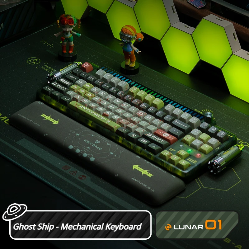 

ECHOME Mechanical Keyboard Wireless Tri-mode RGB Light Bar Multifunctional Knob Gaming Keyboard 87 Key Hot Swap Gasket Pc Gamer