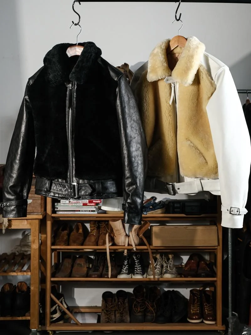 

Водонепроницаемая куртка из овчины и кожи белого медведя с покрытием из австралийской шерсти, стильная городская длинная кожаная куртка...