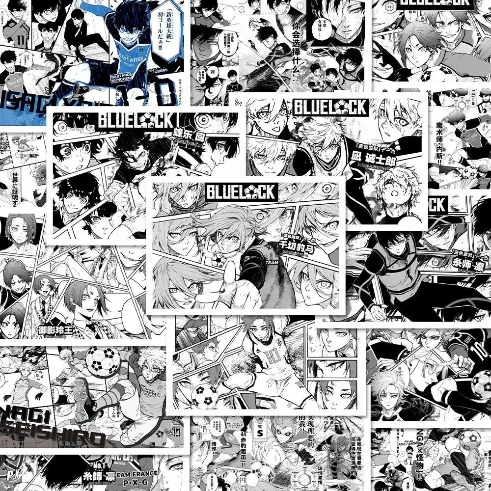 108, наклейки с изображением синей тюрьмы, черно-белая бумага из комического материала, украшение для ноутбука своими руками, наклейки для мобильных телефонов