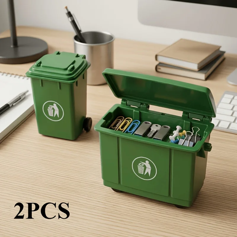 Creative Desktop Paper Clip Storage Box, Two-Pack, Compact and Exquisite, Convenient for Sorting and Storing Paper Clips, Thumbtacks, and Other Office Items, Quick and Easy to Access, Keeps the Desktop Tidy and Organized, Suitable for Use in Offices, Study Rooms, and Study Desks.