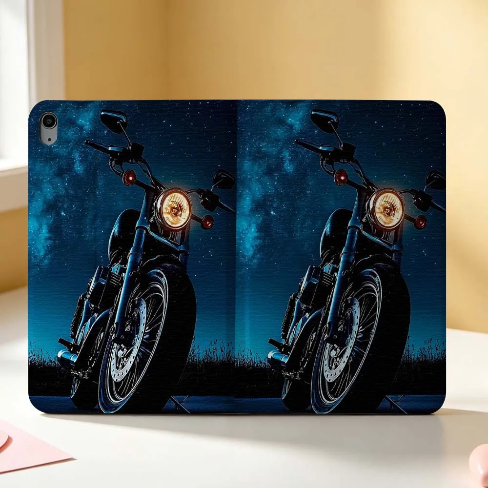 Bike Lover Motorcycle For Apple iPad Pro Mini A16 A17 A14 4 5 6 7 6th 12th Gen 9.7 12.9 11 13 M4 inch Tablet Case Pen Tray