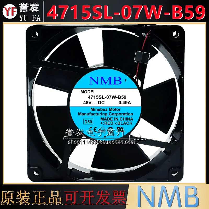 NEW ORIGINAL 4715SL-07W-B59 48V 0.49A 12038 120x120x38mm COOLING FAN RADIATOR