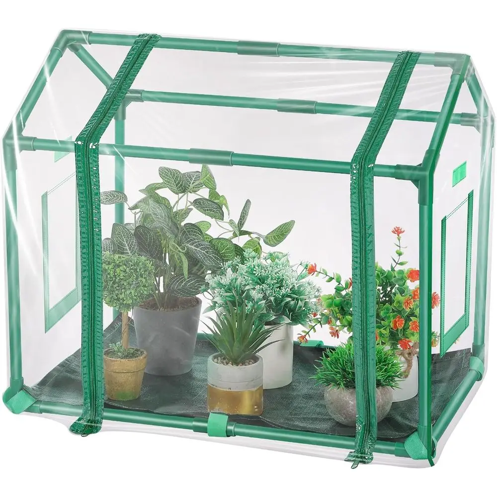 

Портативная мини-теплица для комнатных растений с водонепроницаемой подставкой для горшков или небольшой палаткой для рассады (зеленая)