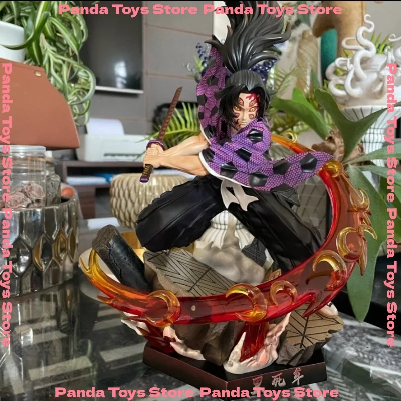 

In Stock Demon Slayer Kokushibo 28cm Anime Action Figure Model Statue Attack Posture Collection Desktop Decoration Toy Gift