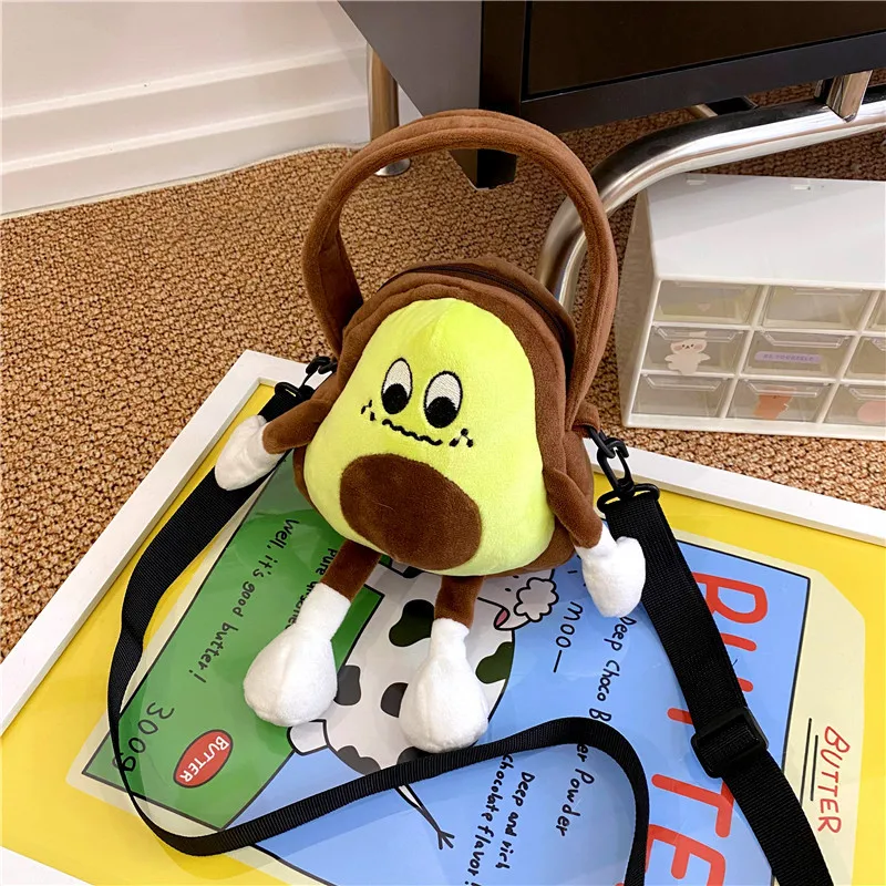 Cartoon Cute Fruit Elf peluche zaino New Kids Fun Fruit Series borsa a tracolla personalizzata semplice borsa a tracolla per il tempo libero regalo per bambini