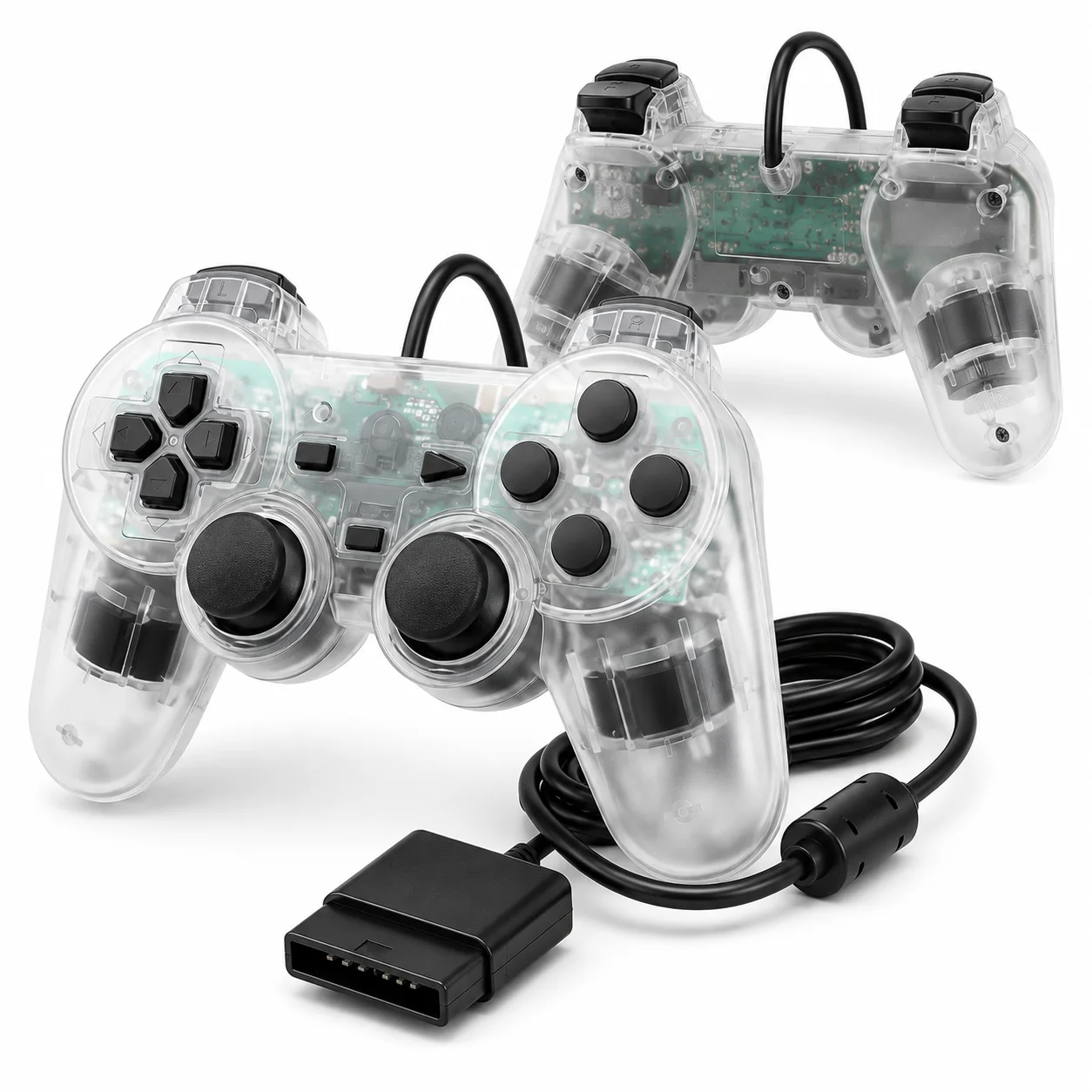 Controlador con cable oficial para PS2, para consola PS2, con doble vibración, repuesto de gamepad retro para juegos.