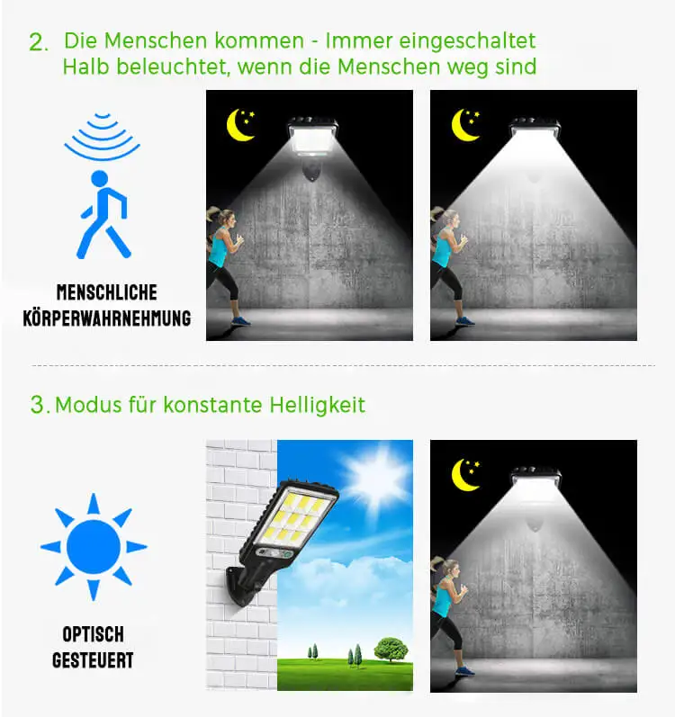 リモコン付きソーラーLEDウォールランプ,モーションセンサー付き防水ランプ,屋外照明,庭やパティオに最適