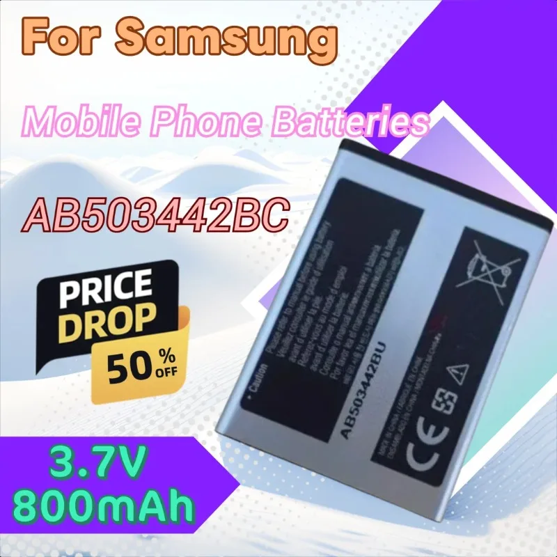 

High Quality AB503442BC 3.7V 800mAh Phone Battery for Samsung SGH-B110 E570 E578 E578 J700 J708i J708 T509 J700 J700i J700v J708