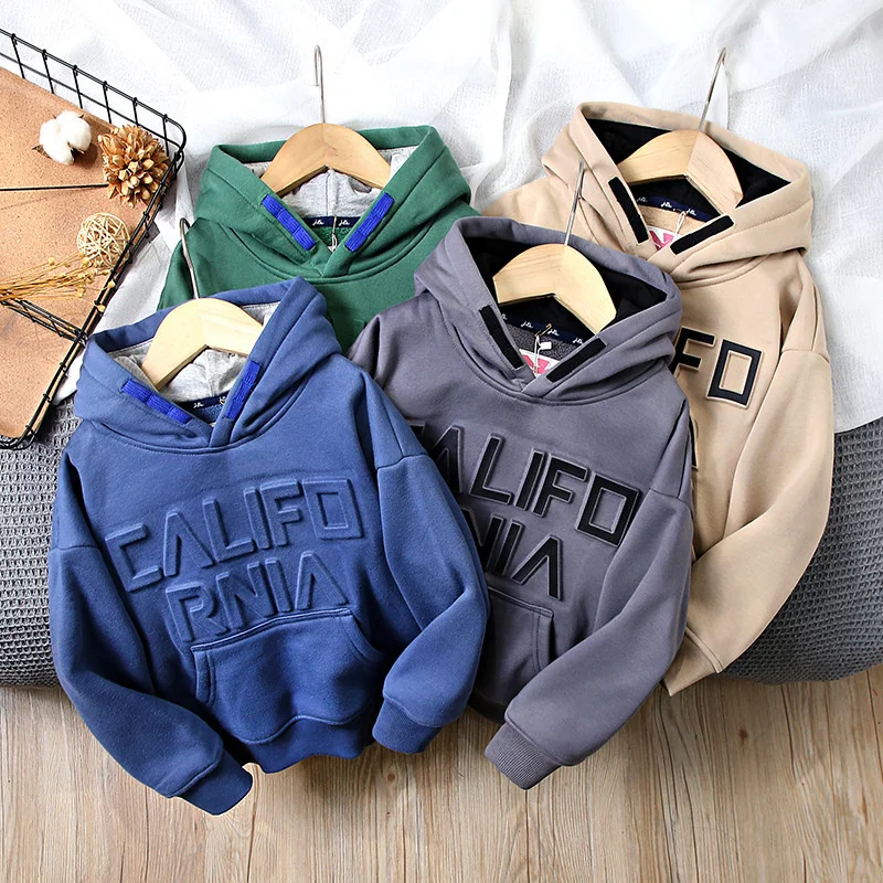 

Boys Hoodies Sweatshirts Jacket Overcoat 2022 Solid Spring Autumn Top Pullover Tops Cotton School Pullover Baby's Kids Children'