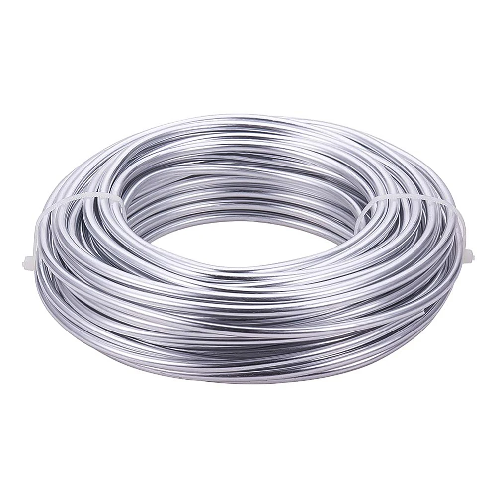 

1bundle Round Aluminum Wire Silver 6 Gauge 4mm 500g/bundle