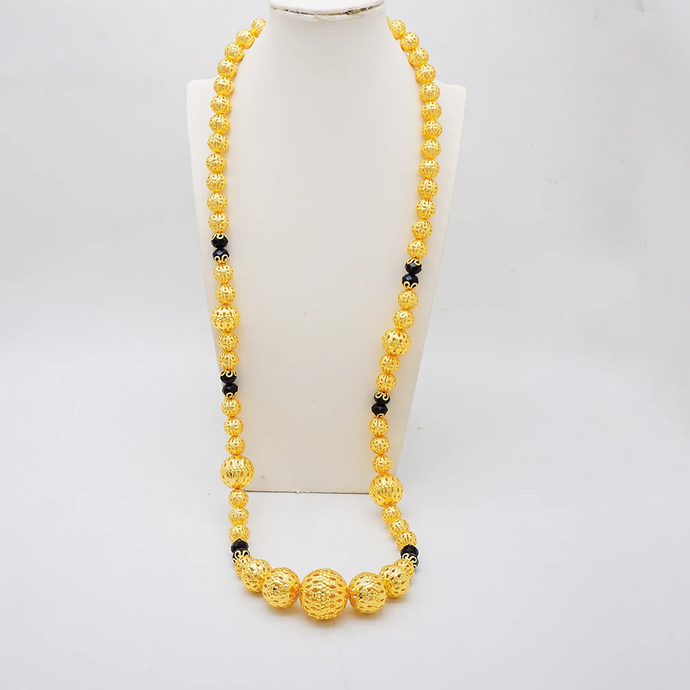 2024 Dubai Gold Color Jewelry Set Layered Necklace Big Pendant Sets For Women African Bridal Wedding Party Jewellery Gifts
