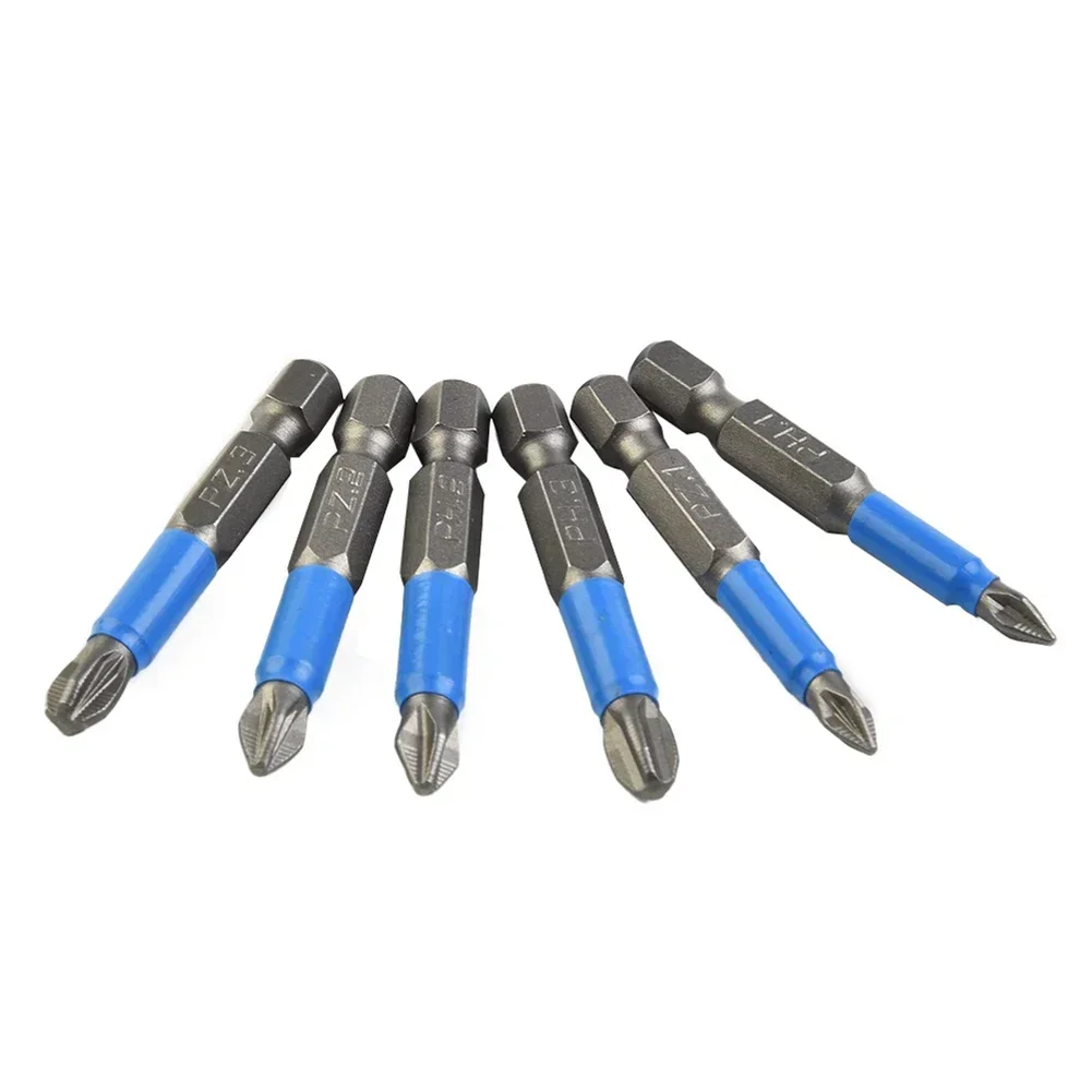 1pcs Anti Non-slip Screwdriver Bit Set Alloy Steel Screwdriver Magnetic Electric Impact 50mm PH1/PH2/PH3/PZ1/PZ2/PZ3