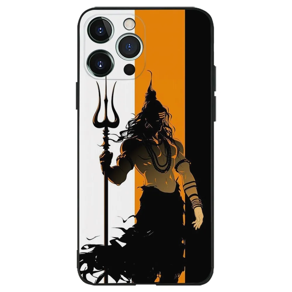 Lord Shiva M-Mahadev Of India Phone Case For iPhone 16,15,14,13,12,11,Plus,Pro Max,XS,X,XR,SE,Mini,8,7 Soft Silicone Black Cover