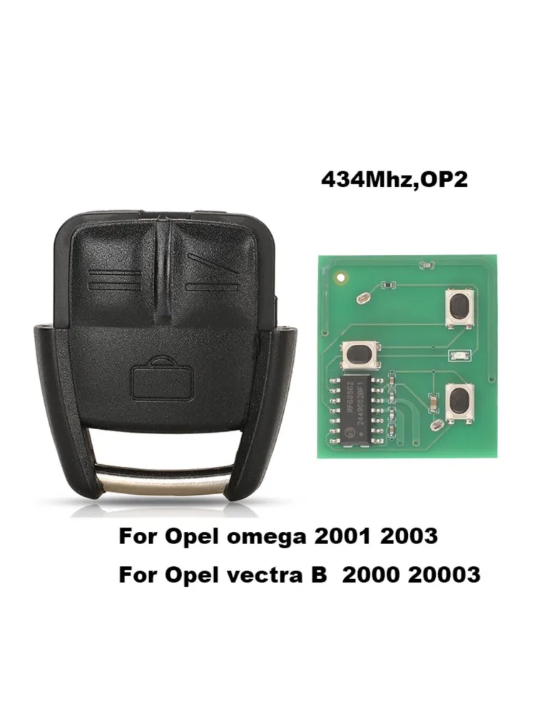 

jingyuqin Remote Alarm Remote Control Car Key Fob Cover Case For Opel Omega Vectra B 2000 2003 ASK 434mhz ID40 Full Key
