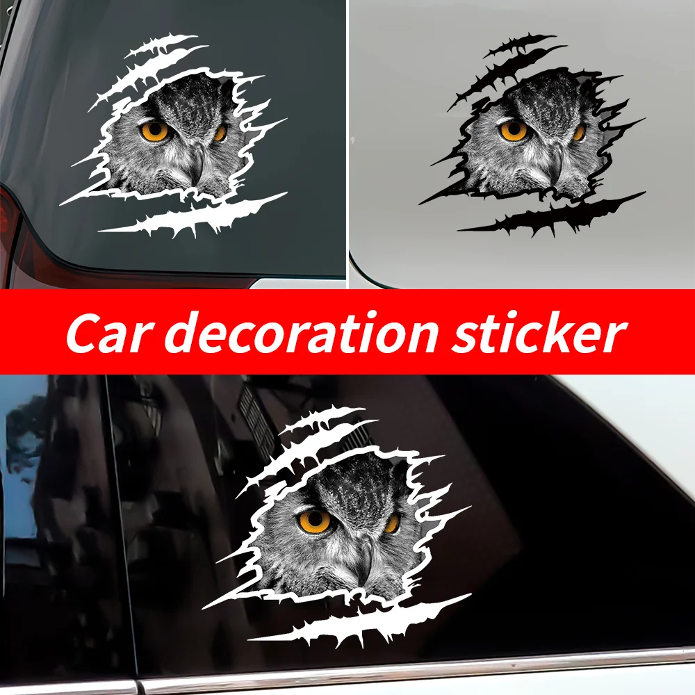 

Owl Eyes Car Waterproof Sticker Sunscreen Decal Cover Scratches Graphic Sticker for Auto SUV Motorcycle Sticker Accessories