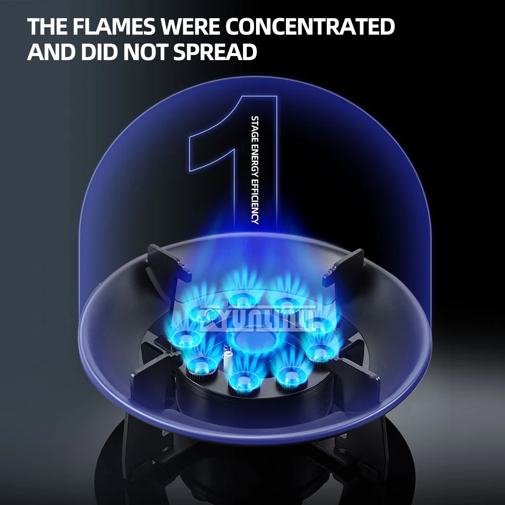 Estufa de Gas integrada con 2 quemadores, cocina de Gas Natural doméstica, protección de apagado automático