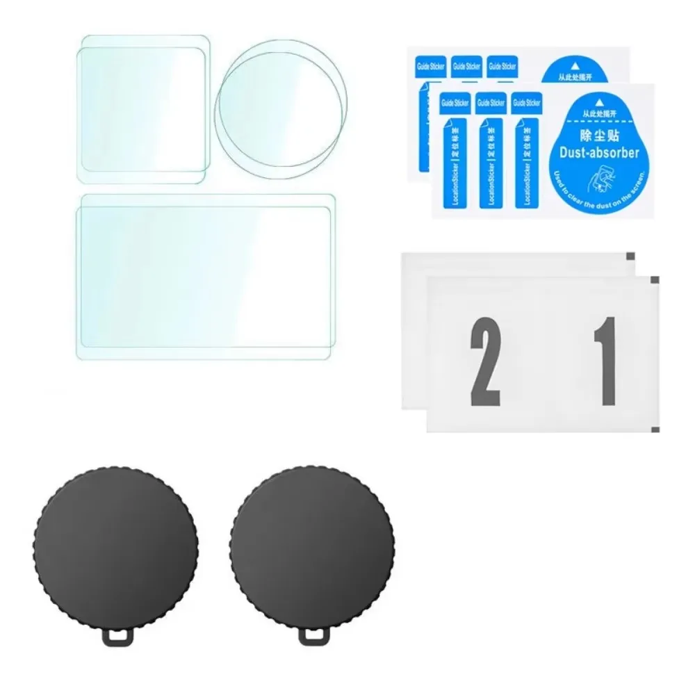 For DJI Osmo Action 5 Pro 4 3 Screen Protector Tempered Glass Film Lens Cover Cap for DJI Action 5Pro Accessories Lens Protector