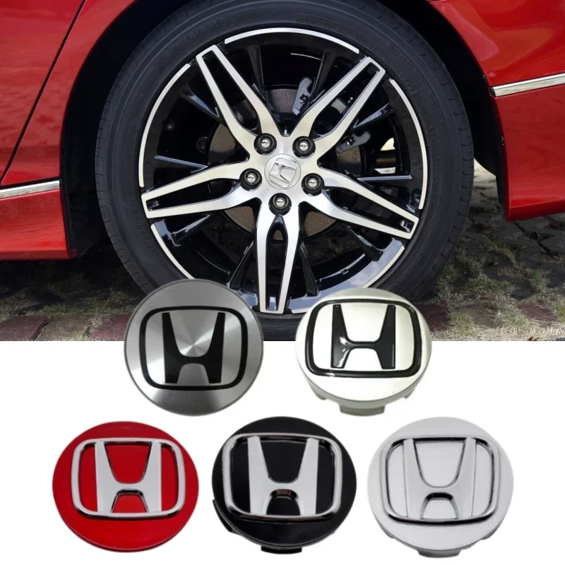 58mm 69mm Car Wheel Center Hubcaps Badge Center Cover For Honda Jazz City Civic Inspire Accord HRV CRV Odyssey Jade Accessories