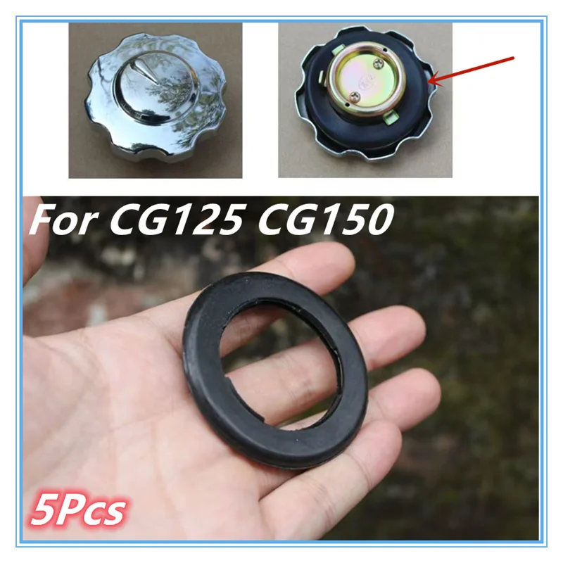 2/5 pçs tampa do tanque de combustível da motocicleta junta cg125 cg150 pearl river xf tampa do tanque de combustível da motocicleta dos homens bloqueio arruela de borracha