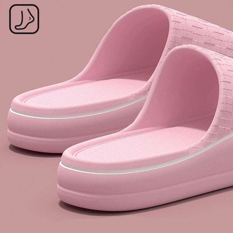 Non Slip Thick Bottom Home Slippers Women Comfortable Indoor Soft Sole Platform Slides Woman 2026 Lightweight Eva Cloud Slippers image 4