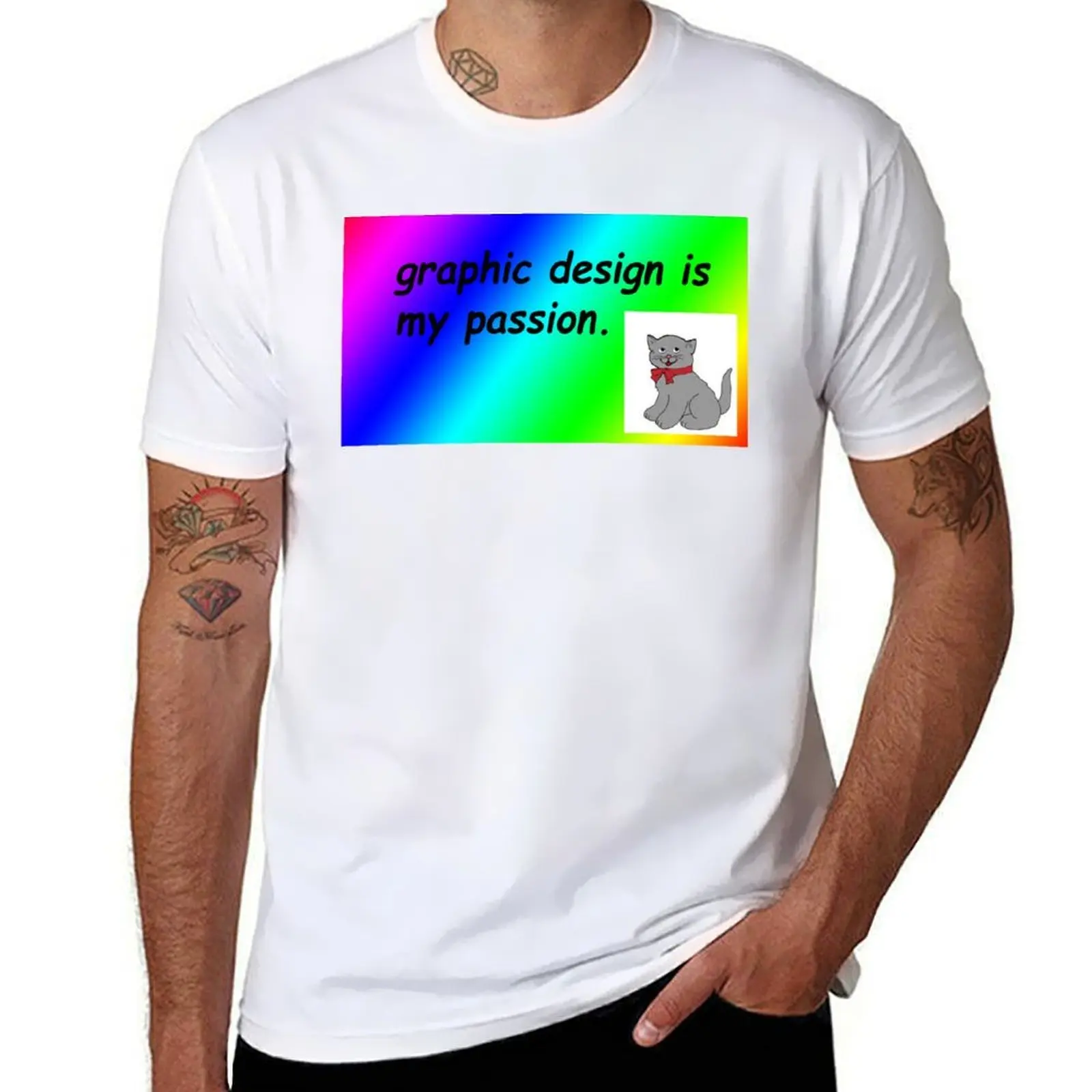 

Graphic design is my passion rainbow comic sans T-Shirt anime t shirts oversize man t shirt graphic T-Shirt