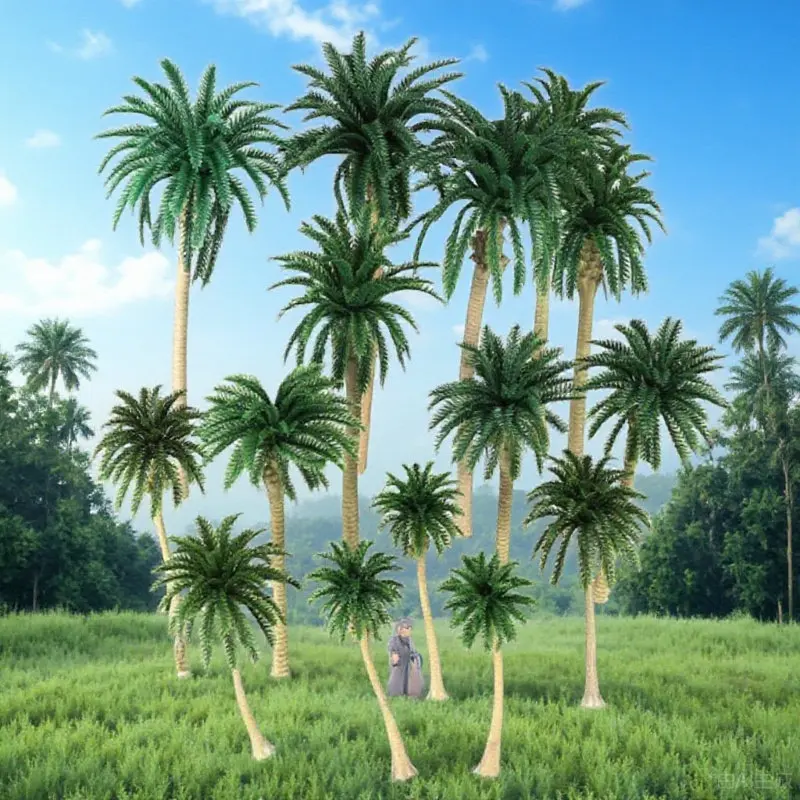 15 Miniaturas de Palmeras de Coco para Manualidades, Escenarios en Microescala, Decoración para el Hogar, Oficina, Sala de Estar y Cocina